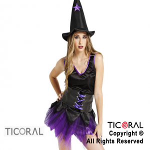 DISF BRUJA VIOLETA ADULTO CAND T.2 x 1